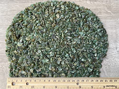 Image of GAF TREASURES 2 oz Lot Natural Semi Green Aventurine Gemstone Chips, Crushed Mini Tumbled Crystals, Undrilled Crystal Chips (Green Aventurine)