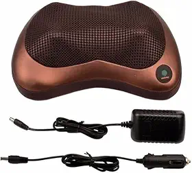 Almofada Encosto Massageador com Movimentos Shiatsu, Infravermelho, para Lombar e Pescoço, Uso Veicular