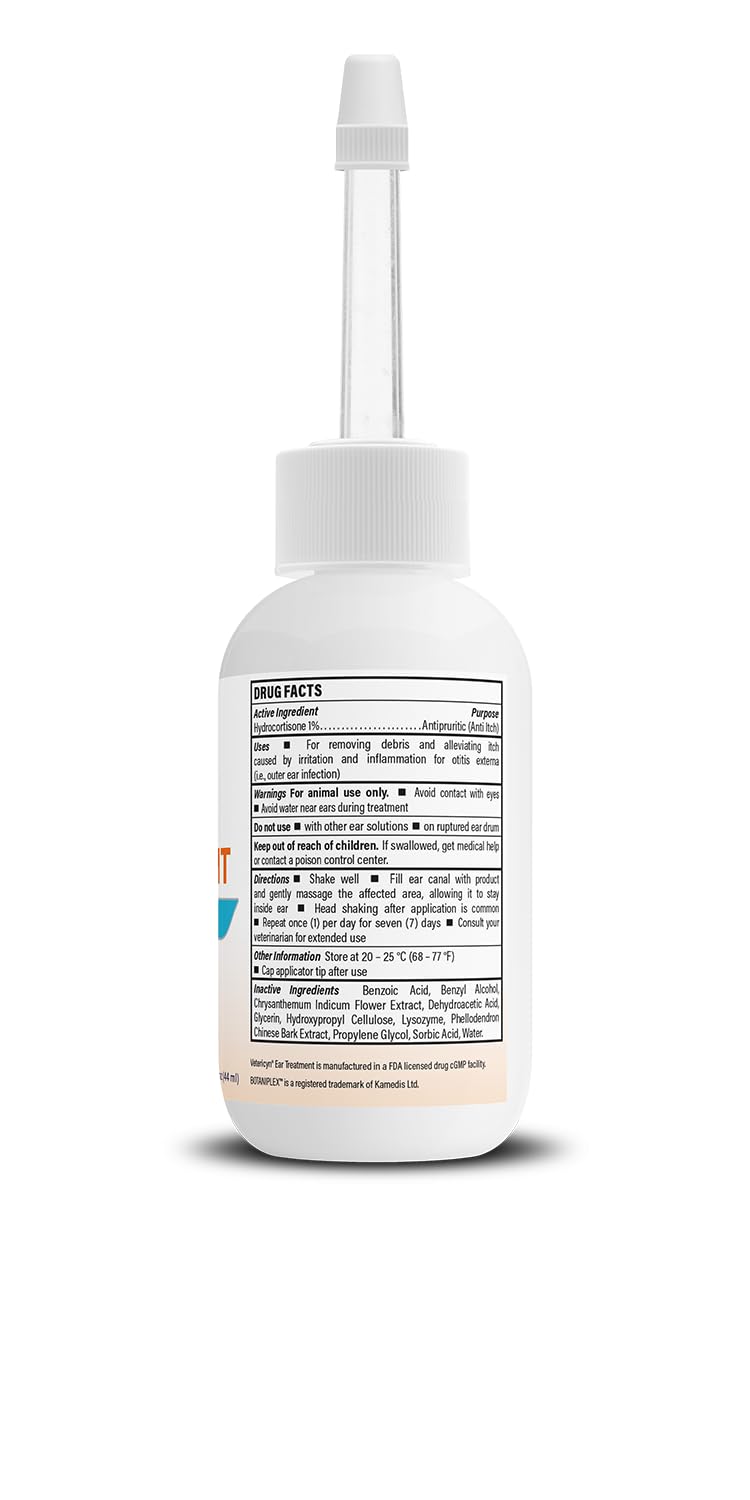 Vetericyn Triple-Action Ear Treatment for Dogs & Cats - 1% Hydrocortisone Ear Drops for Dog Ear Infection Relief - Fast Itch Relief & Healing with Otizyme Blend. 1.5 Ounce - image 3