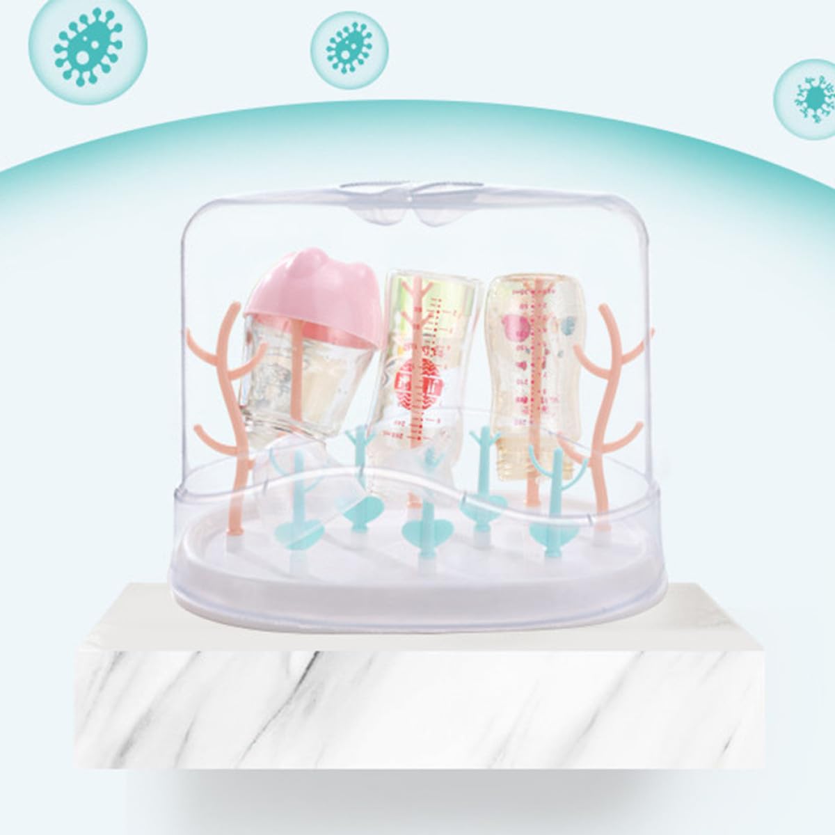 Scalaborraccia Multiforme a Rami per Biberon, Organizer Pp con Coperchio
