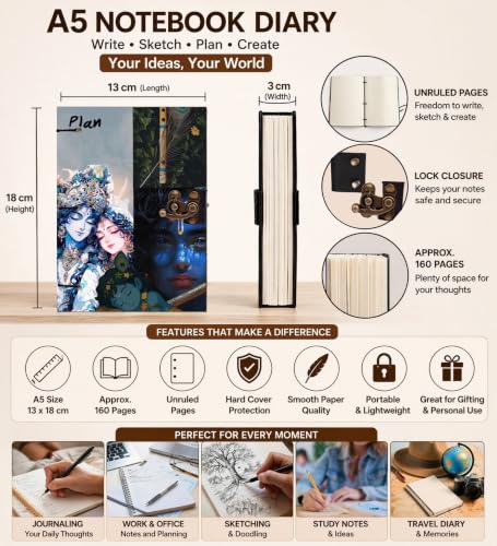 Image of God Plan Diary Notebook 7x5 Inch 160 Pages Unruled Journal for Writing