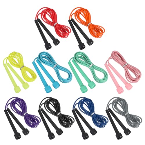 Équipement d'exercice corde à sauter réglable en PVC PATIKIL lot de 10