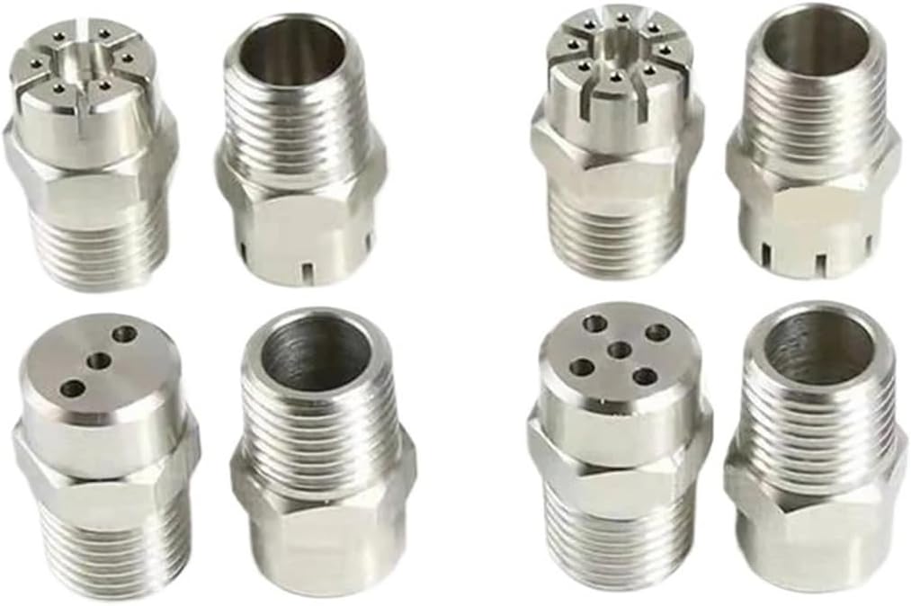 1/4 Inch Male Thread Stainless Steel Spraying Nozzle - BSPT Sprinkler Head with 3/5/6/7/8/12/13 Holes Pack of 2(3 Hole 1.8mm)