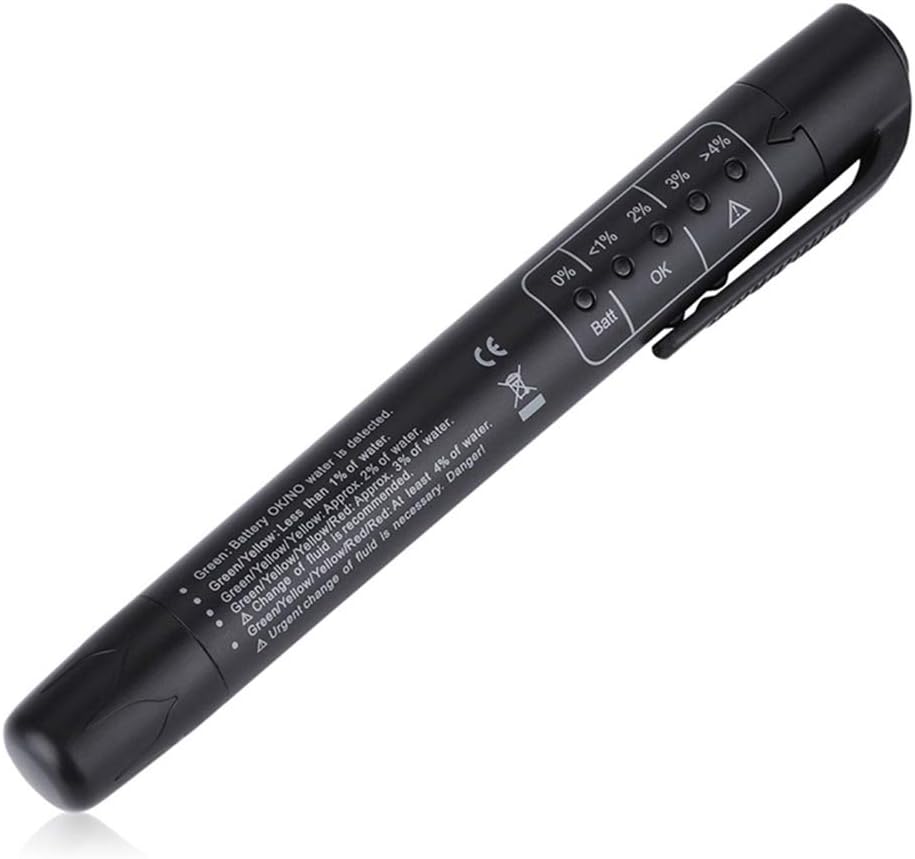 Brake Fluid Liquid Tester, Auto Diagnostic Testing Tool, Oil Moisture Analyzer with 5 LED Indicators, Auto Diagnostic Checker Tool for DOT3 DOT4 Brake Fluid，Father'Day Gift