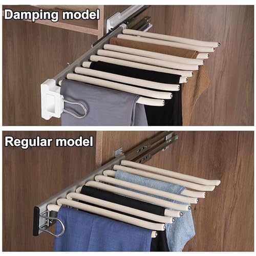 Tringle de rangement pour placard extensible en acier robuste - 7