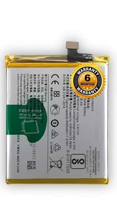 Image of Orignal Battery for originaI Vivo V17 / V17 Pro B-K6 (4500mAh) Battery with 6 Months Warranty (B-K6)