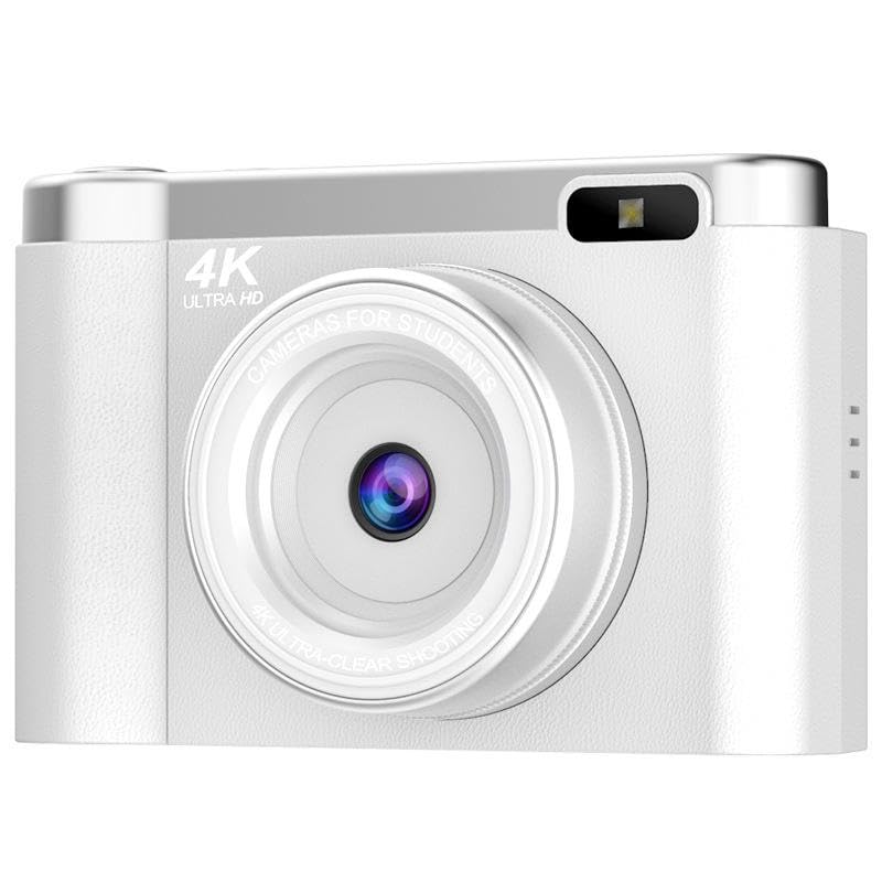 4K Ultra HD Photography 12MP Rechargeable Camera with 8X Digital Zoom 180 Flip Screen Entry Level Vlog Video Recorder White-picture-13