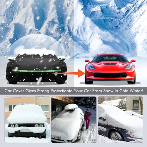 Image of for Corvette 2014-2019 C7 Car Cover 210D Outdoor Waterproof UV Protection, with Cotton Layer, Zipper Door, Reflective Strip, Storage Bag, for Chevy C7