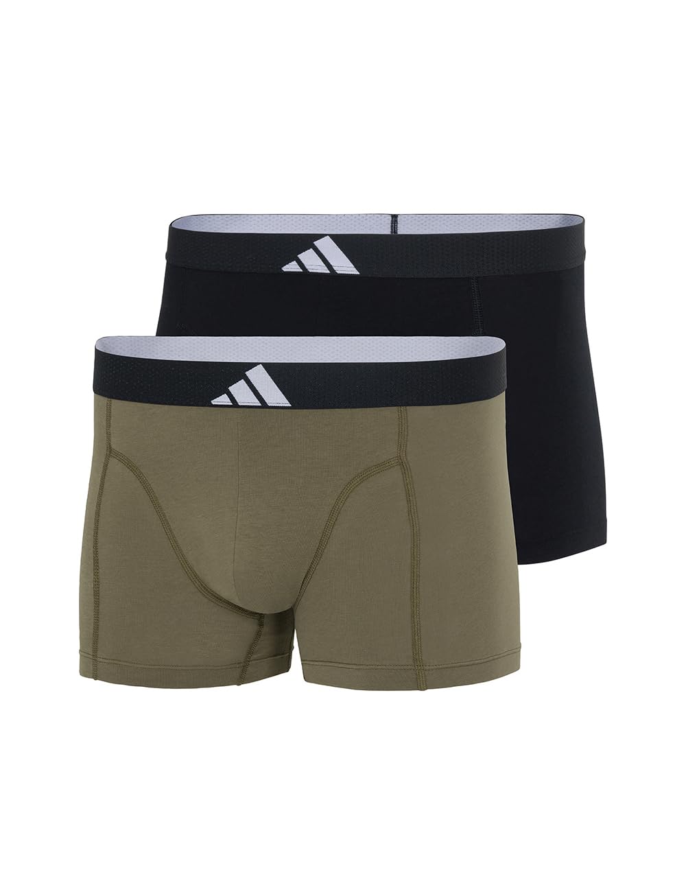 adidas Trunk (2PK) - Active Flex Cotton Body - Comfortable Underwear, Assorted 1, S