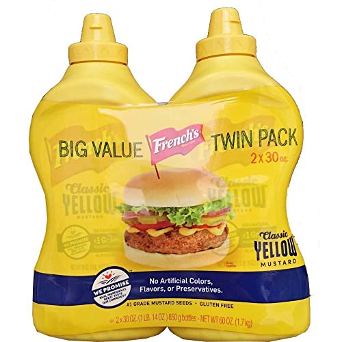 French's Classic 100% Natural Yellow Mustard Pack of 2 30 oz Bottles Cover
