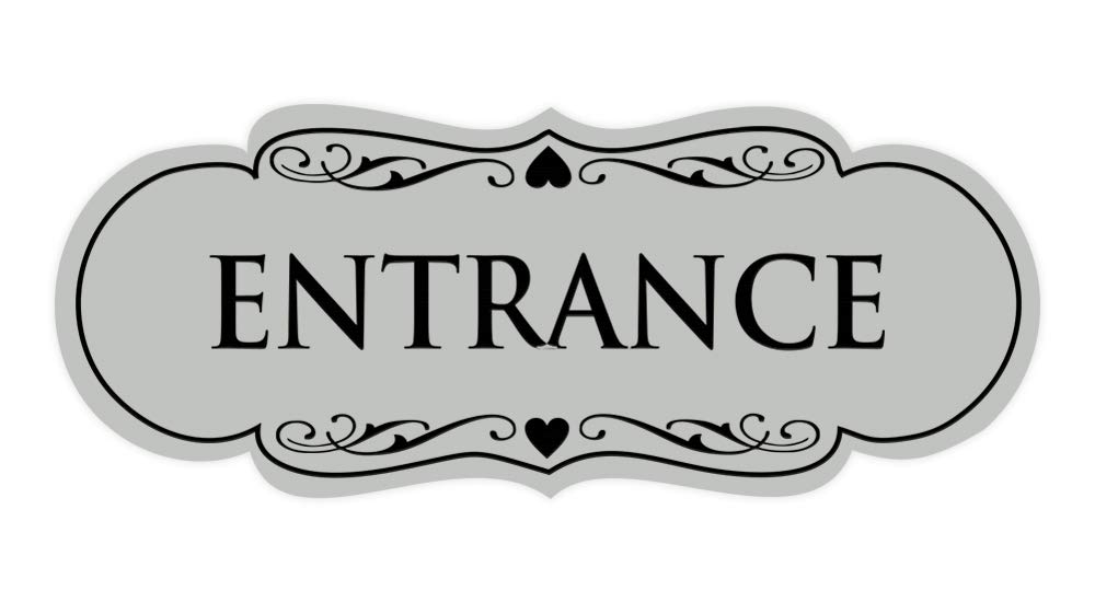 Signs ByLITA Designer Entrance Sign (Lt Gray) - Small