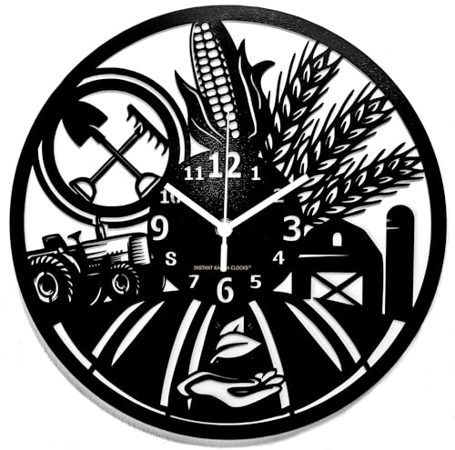 Instant Karma Clocks | Horloge Murale | Ferme | Paysan | Agriculteur | Tracteur | Farming | Cultivateur | Idée Cadeau
