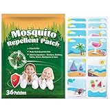 虫よけステッカー - 36 個の天然植物ベースの成分蚊パッチ ステッカー,幼児、赤ちゃん、子供向けの非毒性の無害な昆虫パッチ