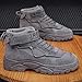 Men's Fashion Work Boots Soft Sole Tactical Military Boots Non Slip Combat Boots Mid Top Ankle Shoes for Men Dark Grey Size 10