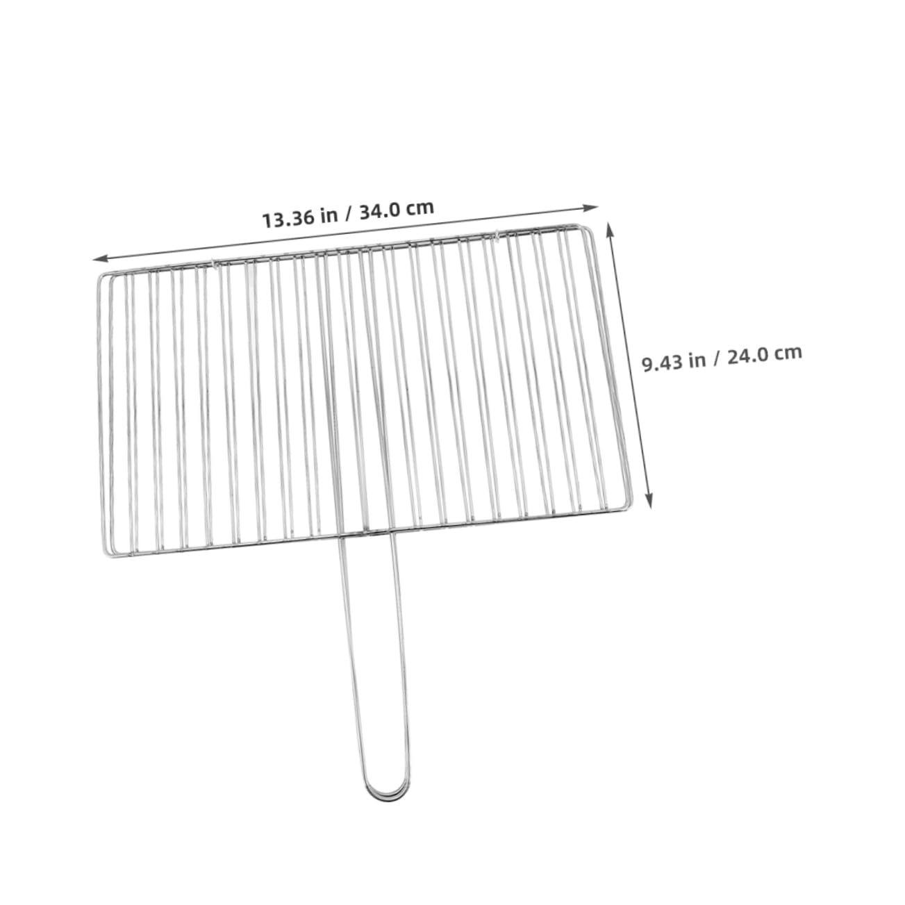 TOYANDONA Cestello per Griglia in Acciaio Inox Spesso per Barbecue All'aperto, con Manico Ergonomico, Rete Antiaderente per Pesce, Carne e Verdure, Accessorio per Grigliate da Campeggio