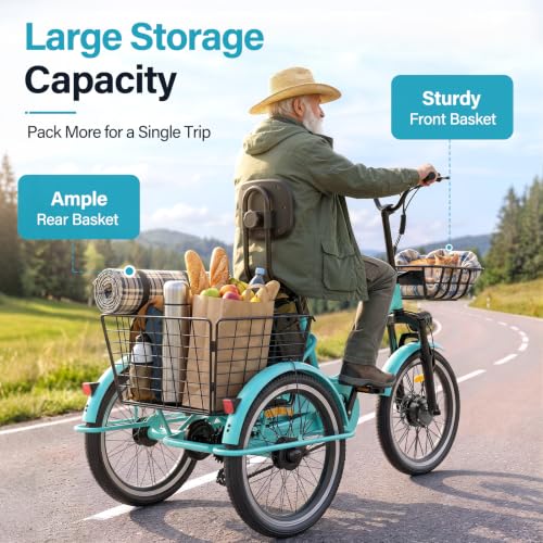1200W Electric Tricycle for Adults with 7 Speed Control and Power - Image 4