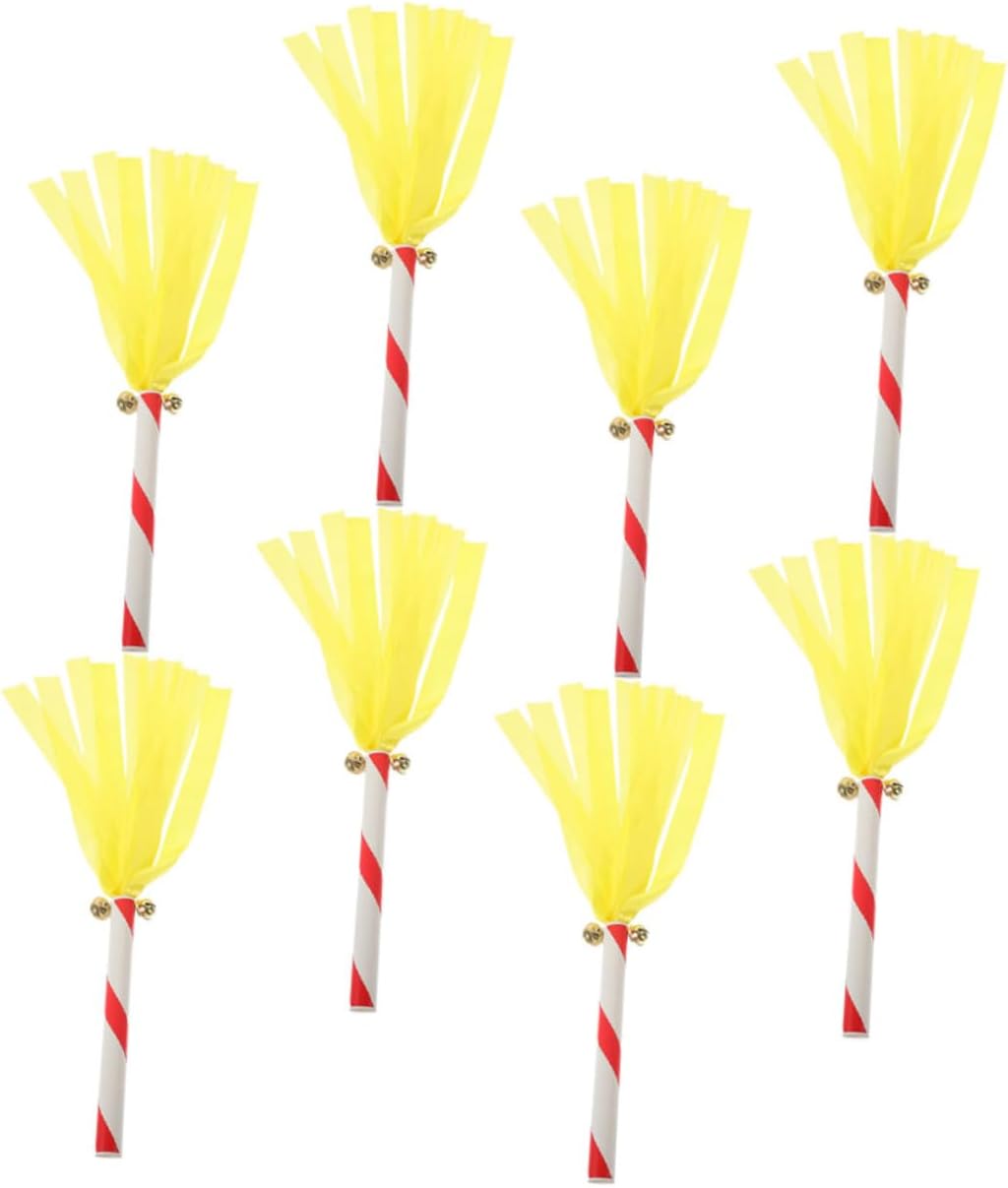 Toddmomy 2sets Pompom Thunder Sticks Durable Cheerleading Poms for Sports Events Dance Lightweight Reusable Cheer Sticks for Team Spirit Competition Decor 8pcs*2
