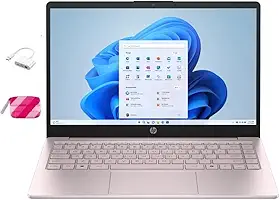 HP Laptop Student, processador Intel N150 (até 3,6 GHz), tela LED de 14 polegadas, 16G RAM, 128 GB Storange, One Year Office 365, Windows 11 Home, com pacote YYY, rosa
