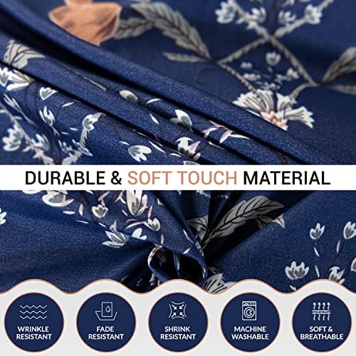 Pamposh Single Duvet Cover Set Double Brushed Microfibre Duvet Cover 2 Pcs Bedding Set With Zipper Closure, Ultra Soft Anti Allergic Easy Care Non Iron (Single (135 x 200 cm), Blue / White)