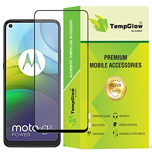Image of Screen Protector for Motorola Moto G9 Power Black Tempered Glass Edge-to-Edge 6D Screen Guard With Installation Kit - Moto G9 Power