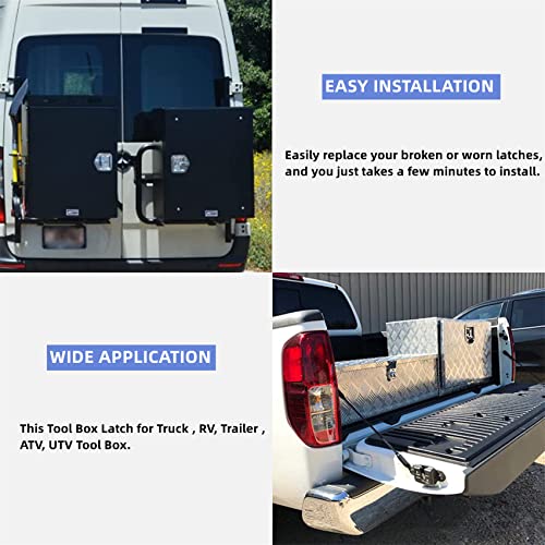 6 Pcs Stainless Steel Car Trailer Door Latch Rv Door Tool Box Lock With Gasket T-Handle Latch With Keys 304 Stainless Steel Highly Polished… #TOP3