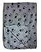 Gray Fleece 39 x 27 Inch Pet Blanket with Paw Print Pattern - Animal Supplies by bogo Brands