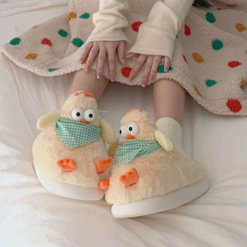 Funny Chicken Plush Slippers for Women Adults Cute Animal slippers3