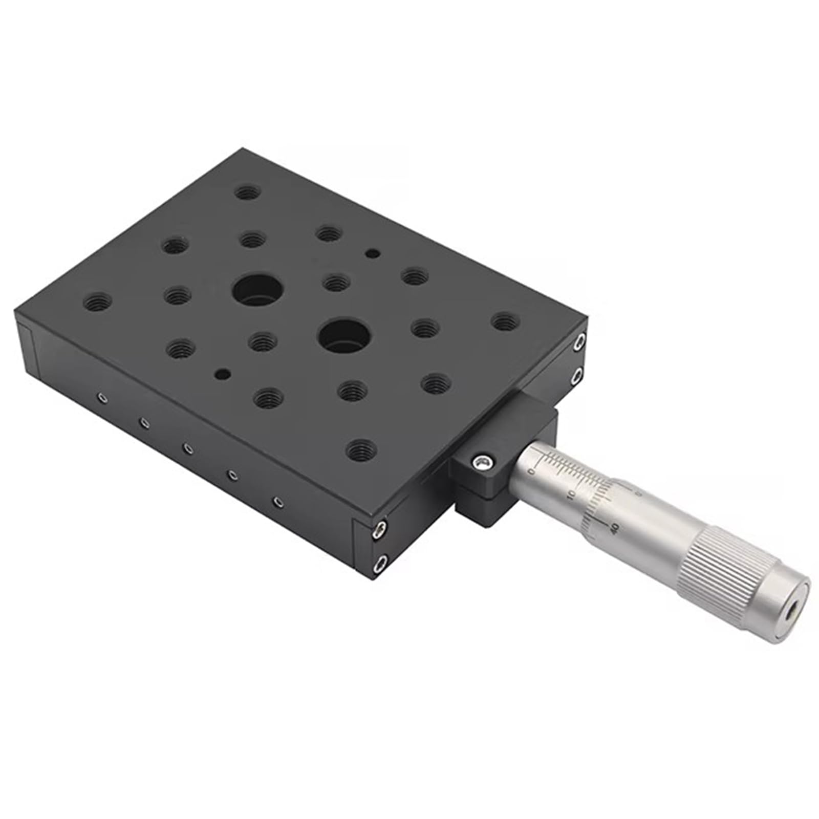 Plate-forme linéaire micrométrique à roulement pour inspection stable