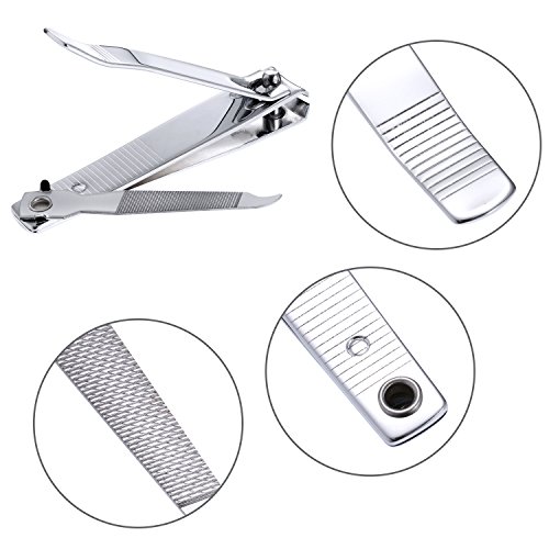 Bememo 12 Pieces Stainless Nail Clippers Set Fingernail Clippers And Toenail Clippers Nail Cutter Tool Set For Kids, Men, Women (12 Pieces, Fingernail And Toenail Clipper Set) #TOP2
