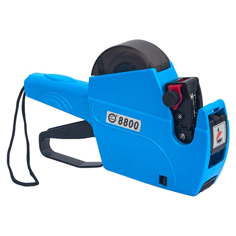 Numerical Pricing Marker Kit - 8800 Label Maker Machine for Office, Retail Shop & Grocery Store Organization - 1 Line, 8 Bit Price Tag Marker (Blue)
