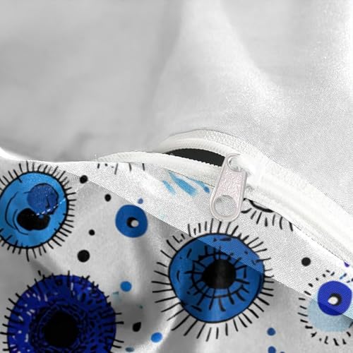 Parure de lit yeux bleus dessinés main pour des nuits douces - 8