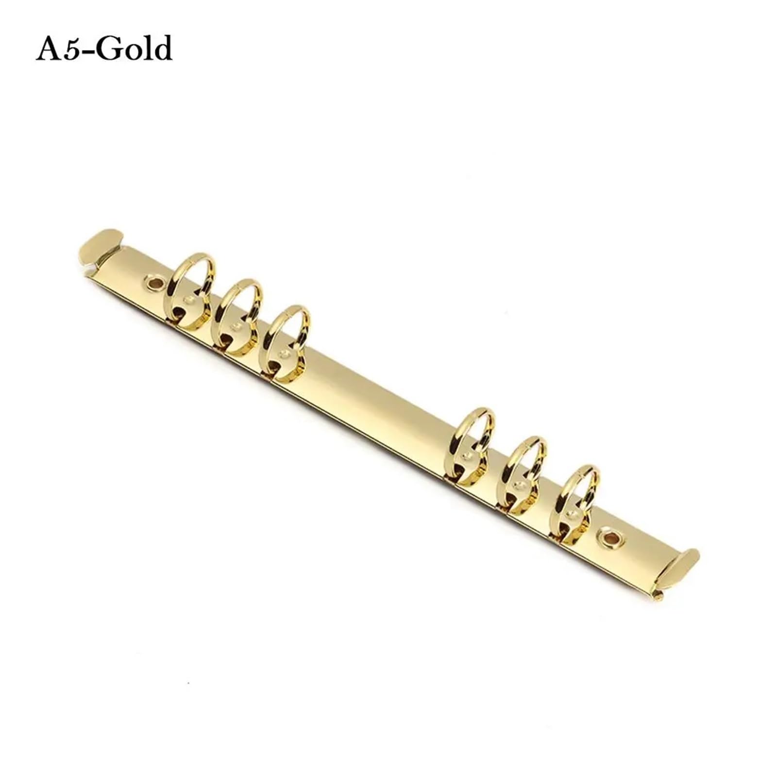 Raccoglitore ad anelli A5 Meccanismo raccoglitore 8 pezzi Metallo Fogli sciolti Clip for rilegatura Cartella file a spirale Album fai da te Accessorio diario(A7-black)