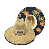 OLLY PARK Lifeguard Straw Hats for Men & Women | Sun Hats with 12 Prints & UPF50+ | M, L & XL Hats