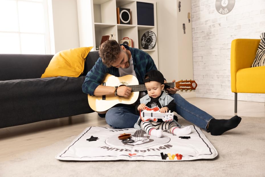 Tiny Love Rock With Me Gymini, 2-in-1 musikalische Baby-Spielmatte, ab 0 Monaten, Baby-Spielbogen, 20 Aktivitäten, interaktives Musikspielzeug, verstellbare Bögen, Tiny Rockers