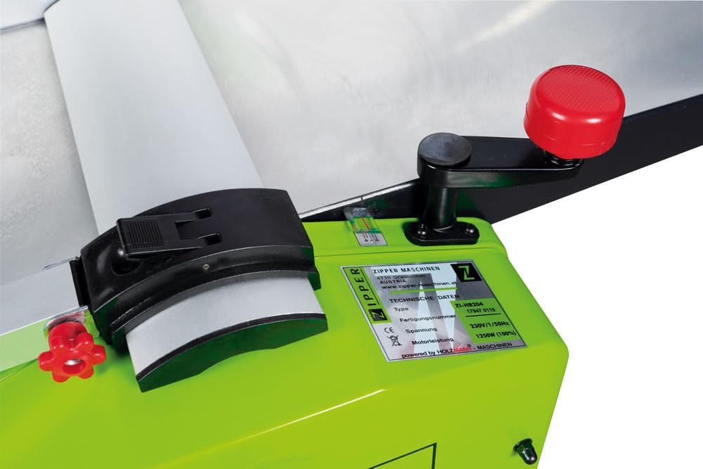 Ziper - Zipper HB204 cepilladora eléctrica 1250 W 8500 RPM Verde - Lijadora (210 mm, 737 mm, 26 kg, Corriente alterna)