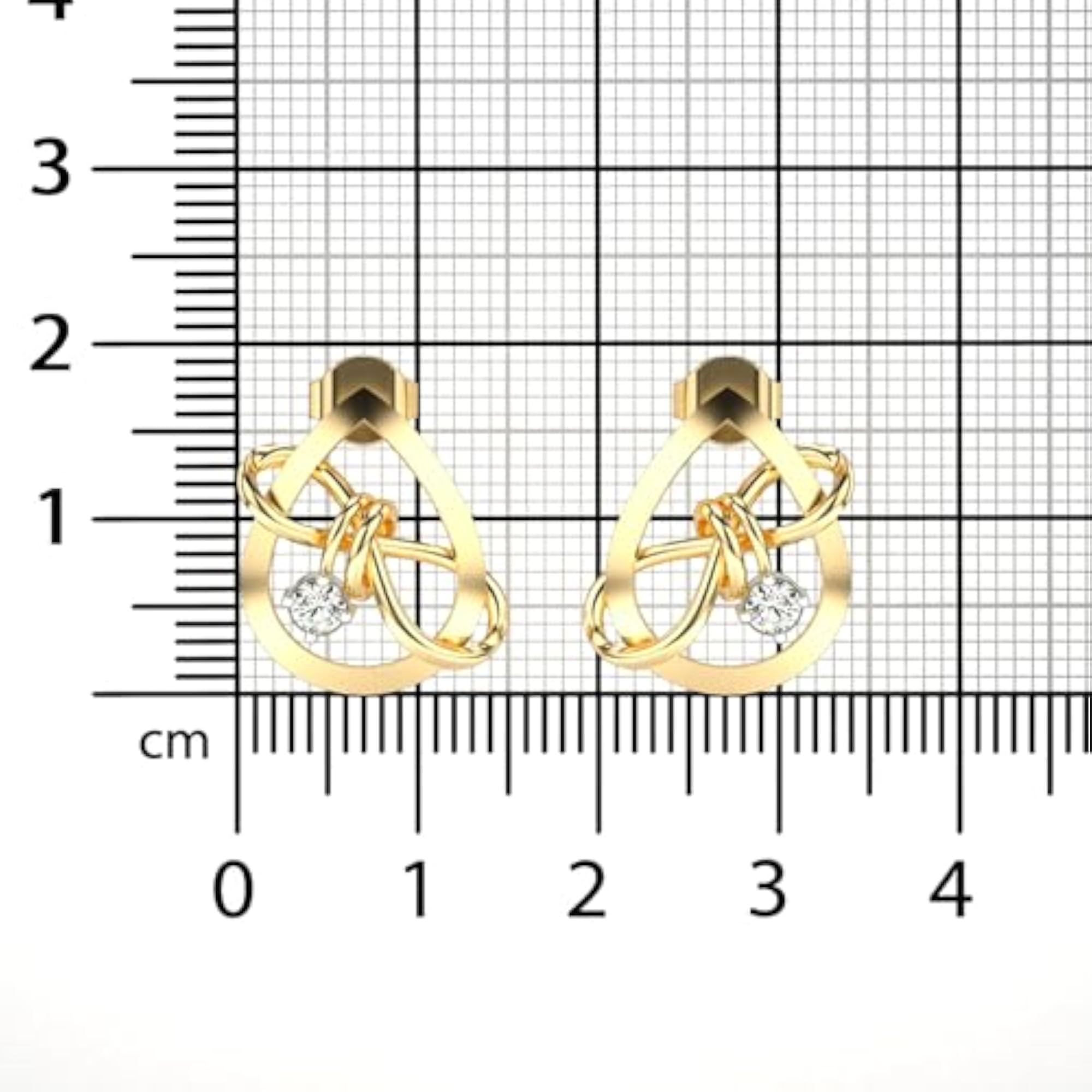 Women's Sterling Silver & Lab Grown Diamond 0.21cts Elegant Earrings