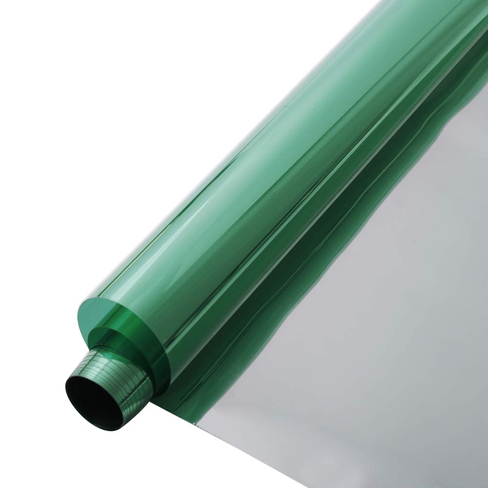 Proline Green Reflective Window Film – 30in X 10ft, 20% VLT, Scratch Resistant, Mirror Finish