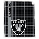 Proformance Home Officially Licensed NFL Las Vegas Raiders Vertical Plaid Sherpa Flannel Fleece Blanket, 60' x 70' (NFLBLVPL-6RDR)