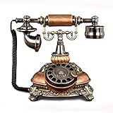 telefonhörer für handy ★ Entwurf: Europäischer Retro-Stil, dreht dial, Freisprechfunktion + Rückruf-Funktion, einfach, angenehme Klang mechanische Klingeltöne und elektronische Dual-Klingeltöne für Ihre Freiheit der Wahl zu verwenden.