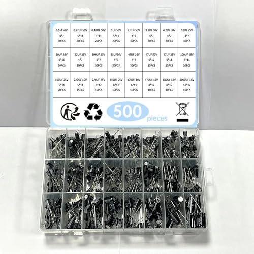 Assortiment condensateurs aluminium 0,1 UF à 1 000 UF pour réparer la domotique de la maison