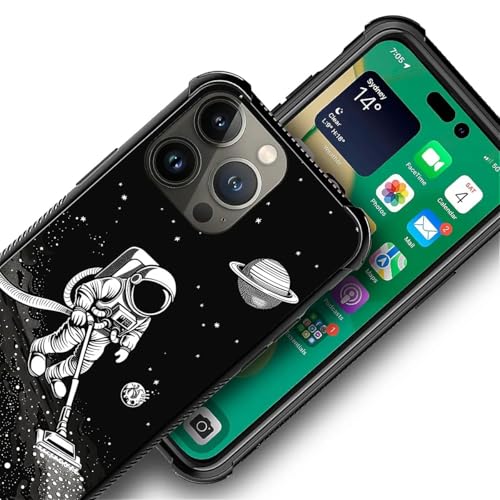 Coque iPhone 14 Pro astronaute en polycarbonate rigide antichoc - 3