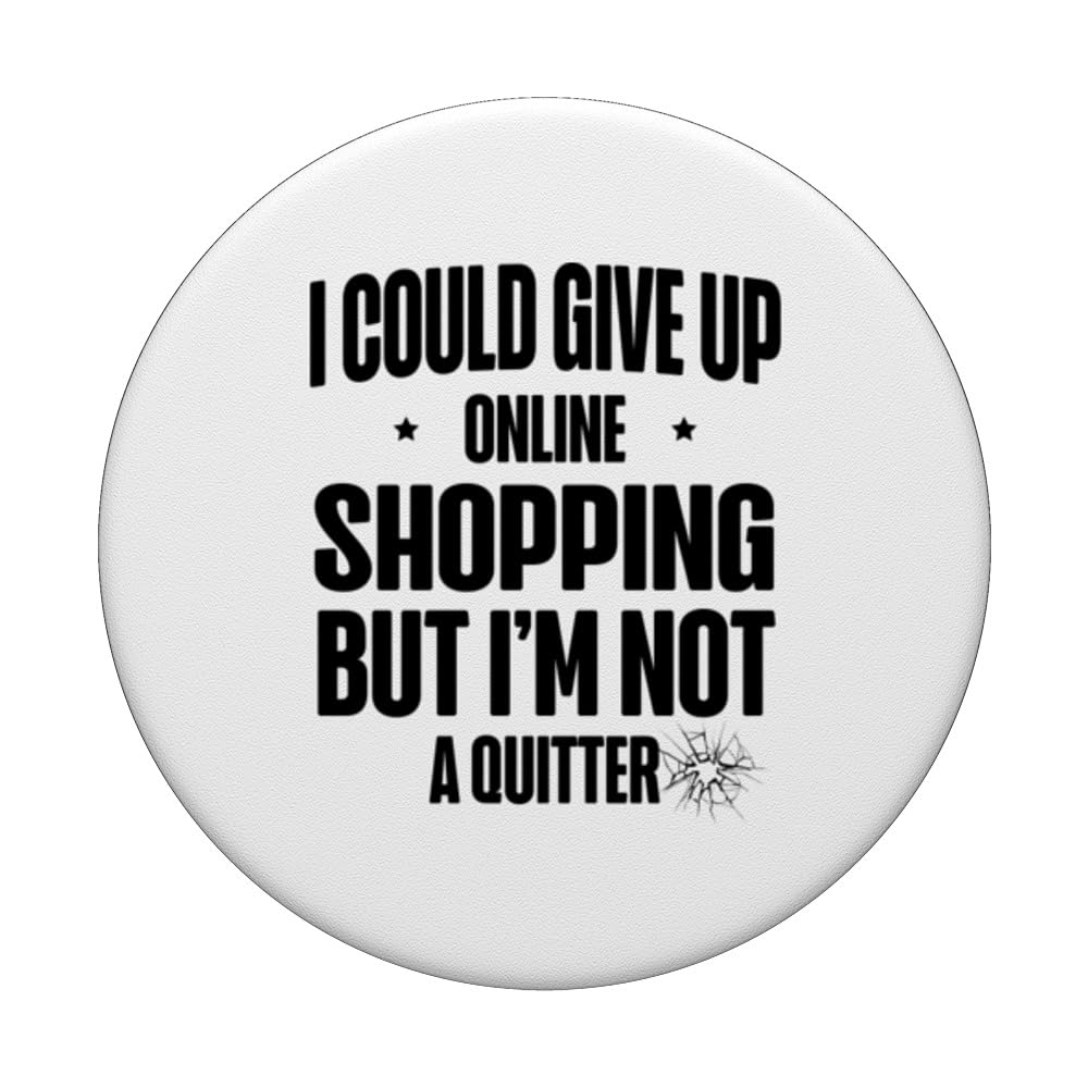 Online Shopping Cart Mall Shopper Shop E-commerce Shopaholic PopSockets Swappable PopGrip, Black - Image 3