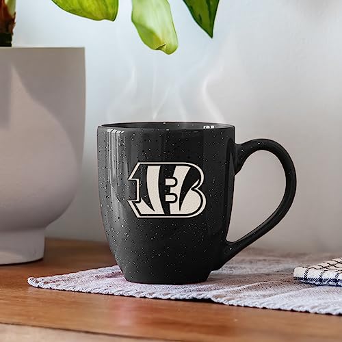 Image of Rico Industries NFL Football 16 oz Team Color Laser Engraved Speckled Ceramic Coffee Mug