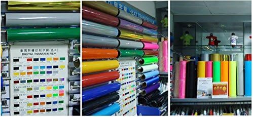 US Stock - 20" x 21 Yard/Roll HTV PVC Digital Heat Press Transfer Vinyl Film, Multy Colors (101 White)