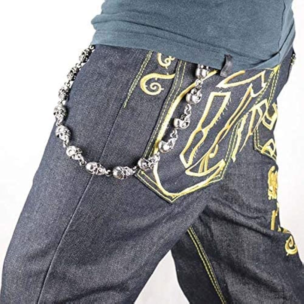 ドクロ 骸骨 ウォレットチェーン Amazon.co.jp: スカルチェーン ウォレットチェーン ドクロ 髑髏 骸骨