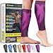 BLITZU Calf Compression Sleeve One Pair Leg Performance Support for Shin Splint & Calf Pain Relief. Men Women Runners Guards Sleeves for Running. Improves Circulation and Recovery Purple S/M