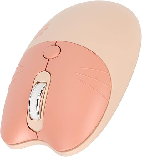Miniatura 8 de Bewinner Basics - Mouse inalámbrico para computadora, mouse inalámbrico Cat 2.4G, receptor USB silencioso, lindo mouse portátil DPI de 3 niveles