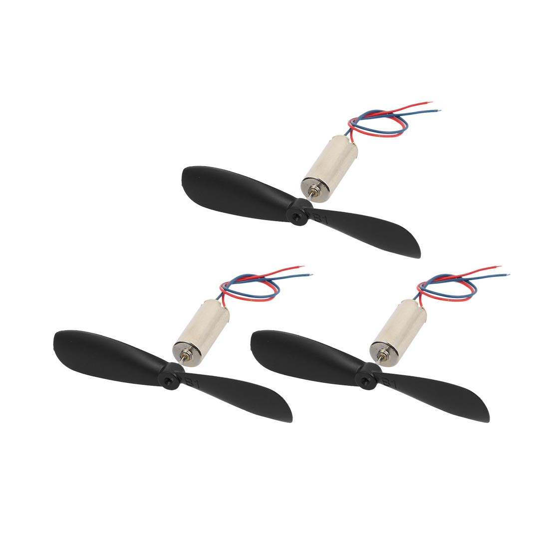 Aexit 3Pcs DC Electrical equipment 1.5V 30000RPM 614 Coreless Motor w CCW Propeller for RC Helicopter