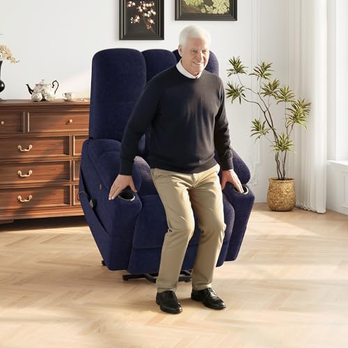 Sillón reclinable plegable metálico azul miniatura 6