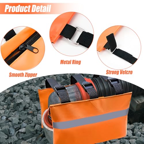 Image of 3PCS RV Sewer Weight Bag with Zipper, 600D RV Sewer Hose Fastening Device RV Sewer Hose Support Camper Weights Hold Down Accessory for RV Trailers Camper to Reduce Accidental Spillage